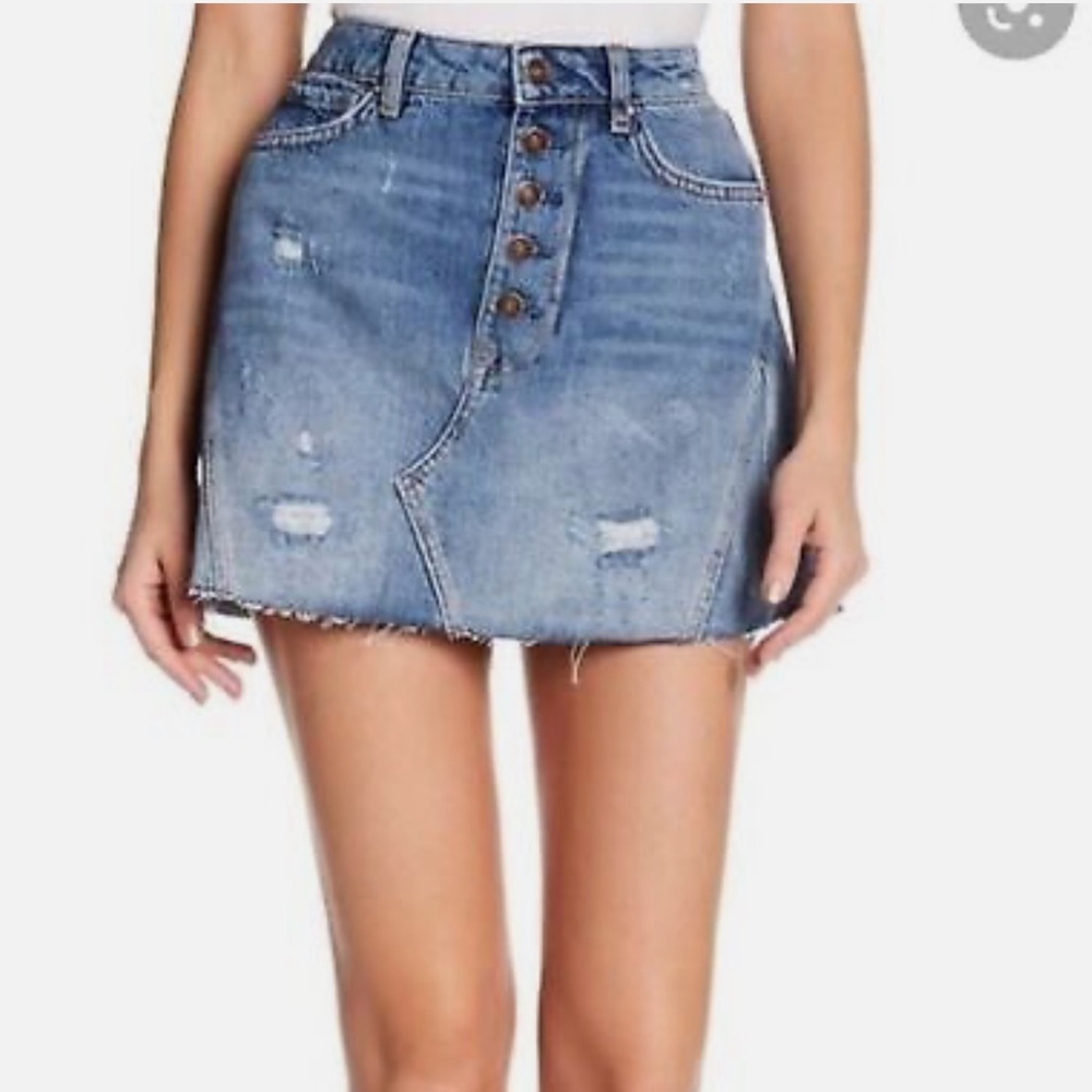 Free people denim skirt